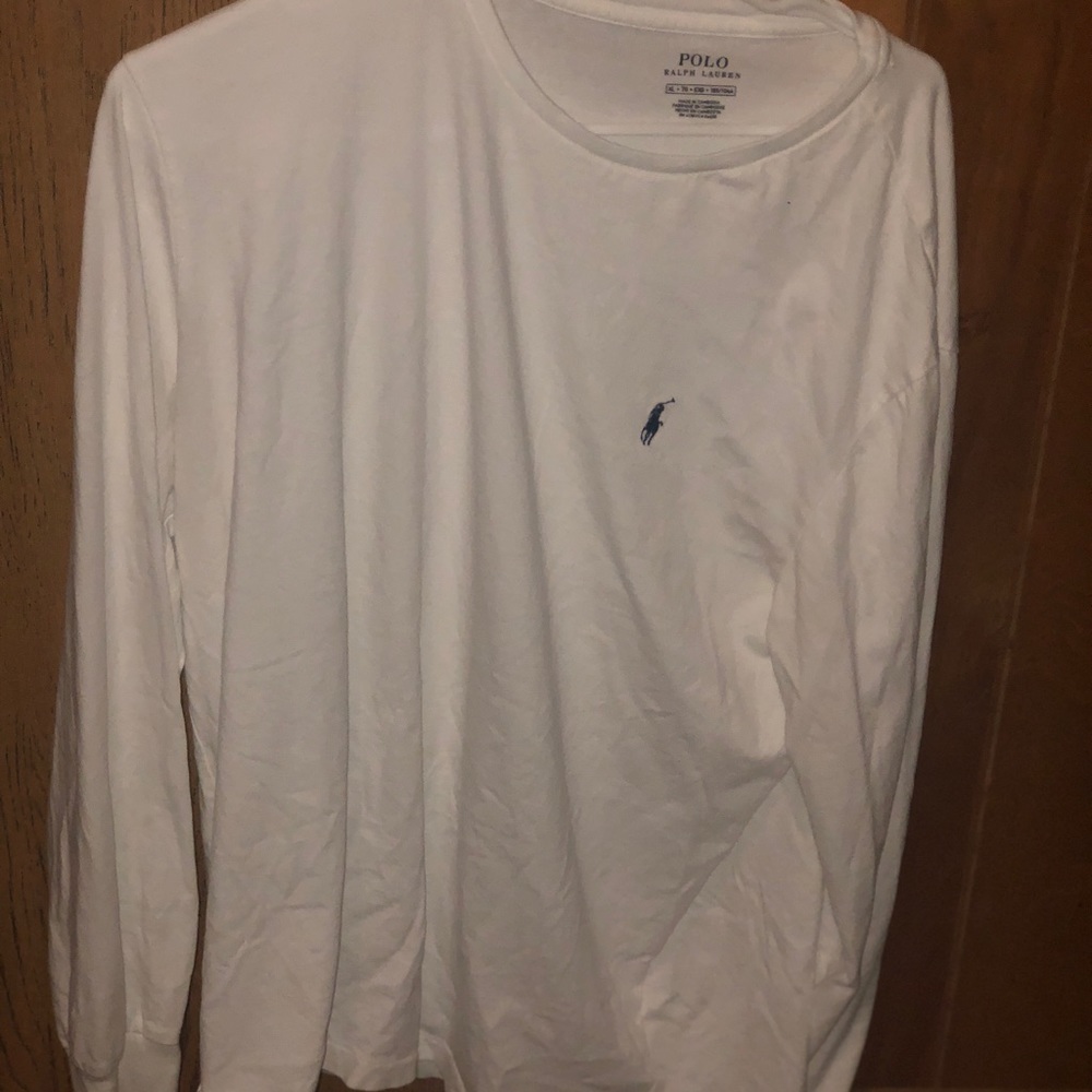 XL White Polo Long Sleeve